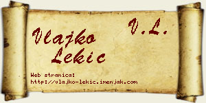 Vlajko Lekić vizit kartica